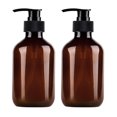 thumbnail image 1 of 4PCS Dark Brown Pump Bottle, Shampoo Bottles With Pump For Shampoo Conditioner, Shampoo Lotion Body Wash 500ml, 1 of 5