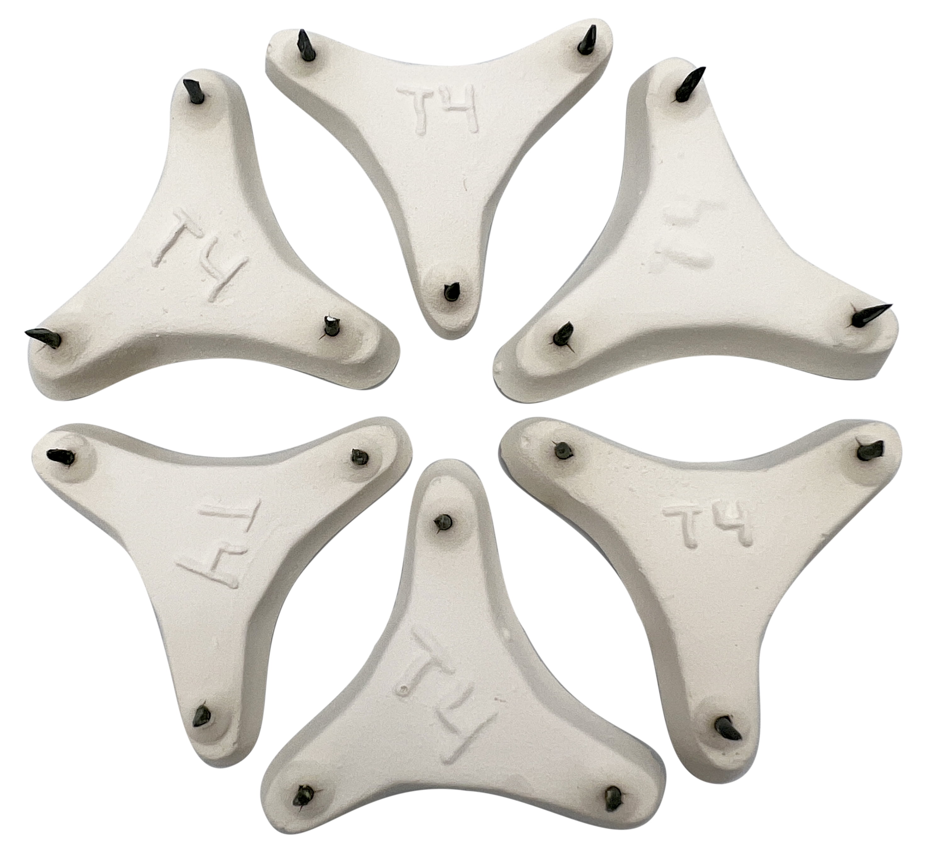 Ceramic Tripod 3Point Kiln Stilt with Points 13/8" Apart for Kiln