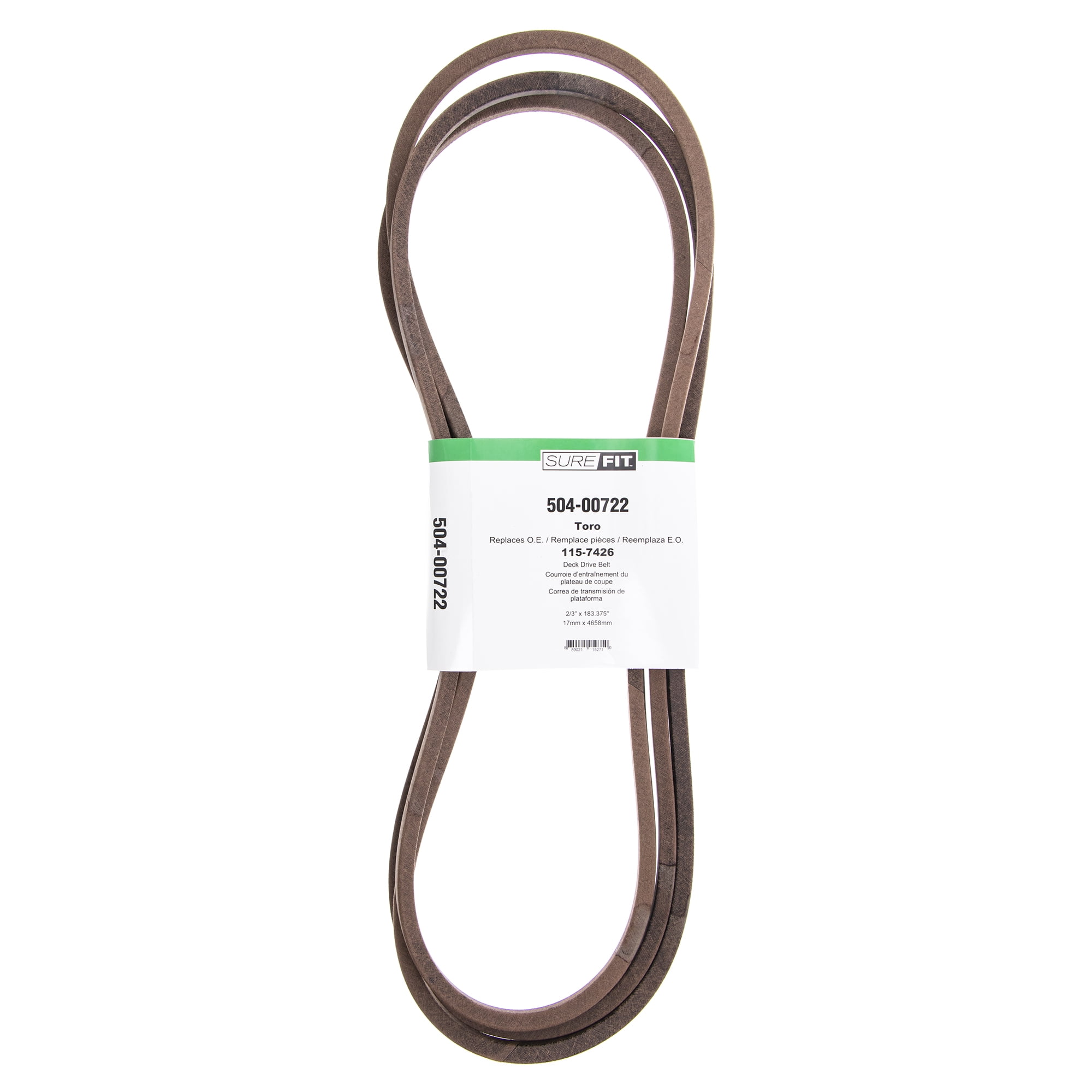 Surefit Deck Drive Belt Replacement For Toro 115 7426 52 Z Master G3 3000 5000 6000 Series Lawn Mowers Walmart Com