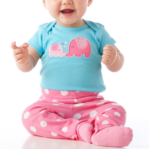 Gerber Newborn Baby Girl Layette Leggings, 2Pack