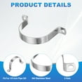 thumbnail image 3 of Uxcell Rigid Pipe Strap, 304 Stainless Steel Conduit Clamp 2 Holes Thicken U Bracket 3" (76mm), 3 of 7