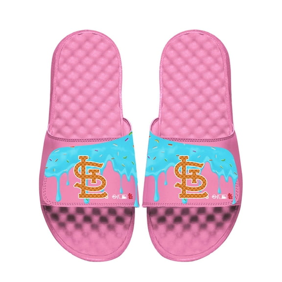 Unisex ISlide Pink St. Louis Cardinals Ice Cream Drip Slide Sandals