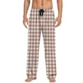 thumbnail image 4 of purcolt Mens Plaid Pajama Pants Drawstring Elastic Waist Lightweight Sleep Pants Lounge Pants Sleepwear PJ Bottoms with Pockets, 4 of 7