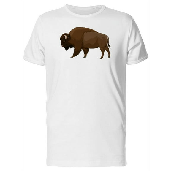 Colored Drawing Of A Buffalo T-Shirt Men -Image by Shutterstock, Male XX-Large