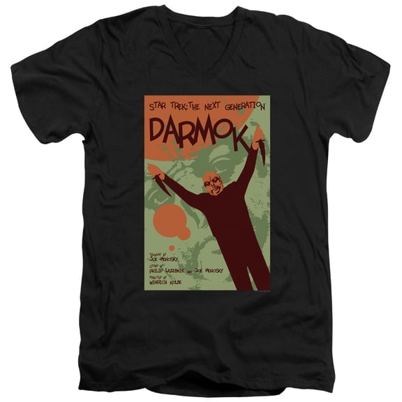 Star Trek - Tng Season 5 Episode 2 - Slim Fit V Neck Shirt - Large