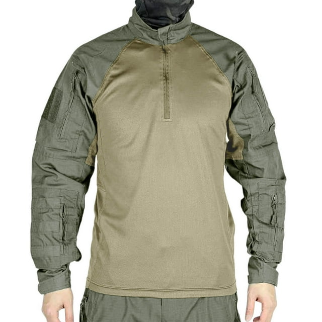 pstuiky camisas de manga larga para hombre, Camiseta deportiva de manga corta con cuello alto para hombre, color liso, para entrenamiento al aire libre top de hombre xl