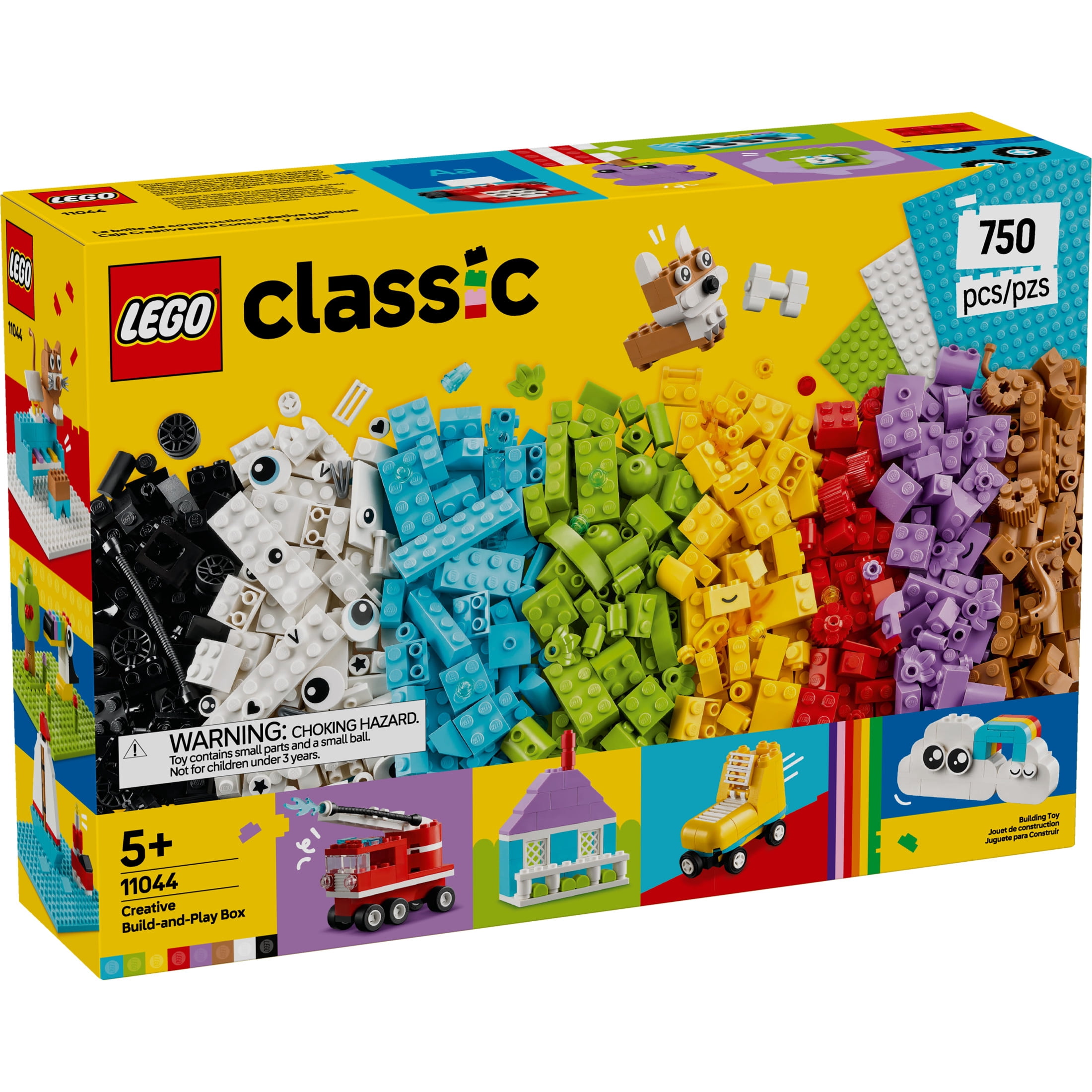 LEGO Classic Creative Build-and-Play Box - Building Blocks Toy for Kids, Boys, and Girls, Ages 5+ - Learning and Educational Sensory Toy - Gift Idea for Birthdays - 11044