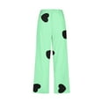 thumbnail image 5 of Pantalones de Mujer Casual Cintura Elástica con Impresión de Pascua, Sueltos Pantalones de Pierna Ancha Recta para Toda la Temporada, 5 of 5