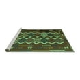 thumbnail image 2 of Ahgly Company Machine Washable Indoor Square Oriental Turquoise Blue Traditional Area Rugs, 3' Square, 2 of 4