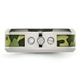 thumbnail image 4 of Chisel Stainless Steel Polished Camouflage 1/10 Carat Diamond 8mm Band, 4 of 8