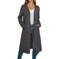 thumbnail image 2 of Gamivast Hoodies for Women Zip up Long Oversized Long Sleeve Tunic Sweatshirts with Pockets Fall Trendy Solid Color Winter Jackets Casual Travel Outfits for Women, 2 of 5