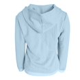 thumbnail image 4 of Womens Cardigan Sweaters Fall Long Sleeve Knit Sweater Front Zipper Coat Blue S, 4 of 5