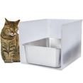 thumbnail image 1 of Protector de arena JIMEIQI, con lados altos, para gatos, impermeable, 17 x 34 x 34 cm, 1 of 9