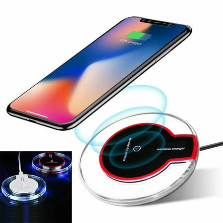 Fast Wireless Charger, QI Wireless Charging Pad for Apple iPhone 8/8 Plus, iPhone X, Samsung Note 8, S8/S8 Plus/S7/S7 Edge/S6,Nokia Lumia 920，Black