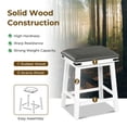 thumbnail image 5 of Topcobe Set of 2 24" Dining Bar Stool with Acacia Wood Frame, Bar Height Stools for Pub Bistro Kitchen Dining, Beige, 5 of 7
