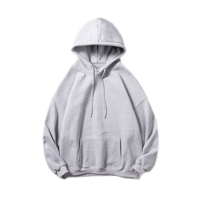 Chandails en Molleton à Capuche pour Hommes, Pull Décontracté à Manches Longues, Col Rond, Couleur Unie