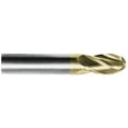 thumbnail image 1 of Hertel 1/4" Diam, 3/4" LOC, 4 Flute Solid Carbide Ball End Mill AlTiN Finish, Single End, 2-1/2" OAL, 1/4" Shank Diam, 1 of 1