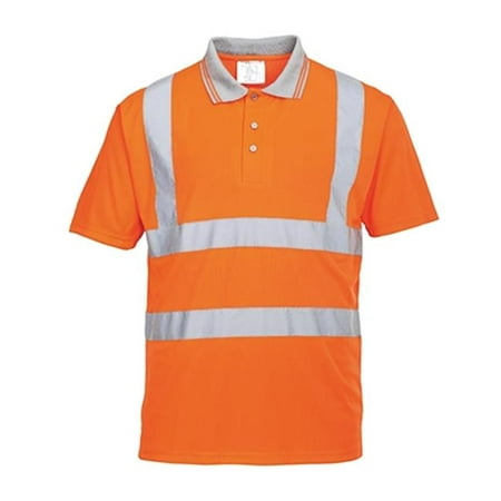 RT22 3XL Hi-Visibility Short Sleeve Polo Shirt, Orange - Regular ...