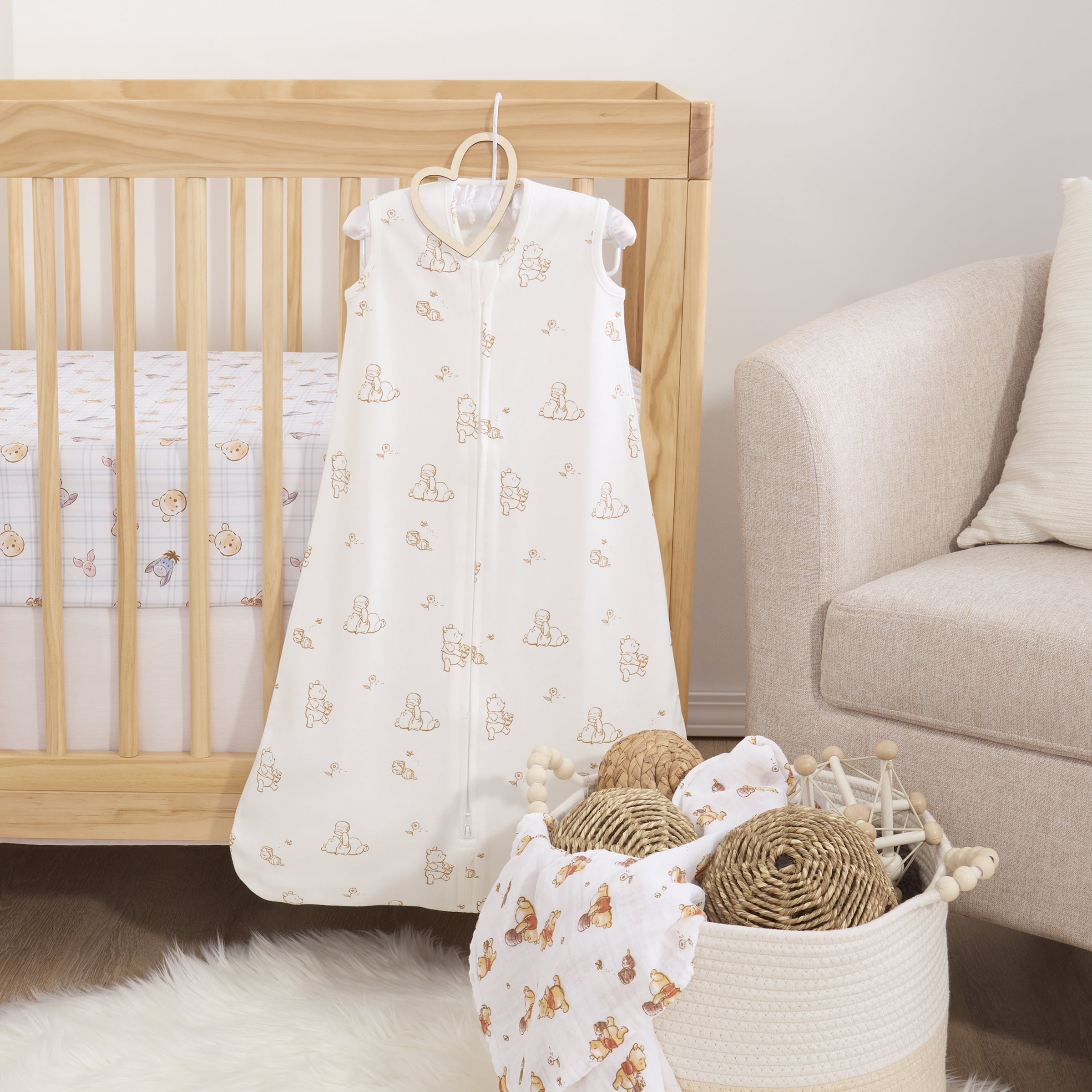 Winnie the Pooh Wearable Baby Blanket, Infant Unisex, Taupe
