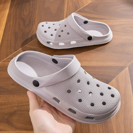 Going Outfits - Summer Men s and Women s Hole Shoes Breathable Hole Slippers Anti-Slip Couple Sandals Drifting Beach Slip-On Shoes Relaxed and Comfortable Elastic Shoes Vacation Home Casual Shoes