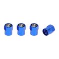 thumbnail image 1 of 4 Pcs Tapones de Vástago de Válvula de Neumático con Patrón de Dedo para Cubiertas de Válvula de Neumático de Coche Decorativas de Aleación de Aluminio Goma Azul Blanca 8x12mm, 1 of 1
