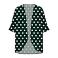 thumbnail image 4 of Womens Polka Dot Cardigan 3/4 Sleeve Open Front Lightweight Casual Summer Beach Cover Up Tops, 4 of 5