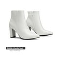 thumbnail image 2 of Dream Pairs Women's Pointed Toe Chunky Heel Ankle Booties Short Boots, 2 of 5