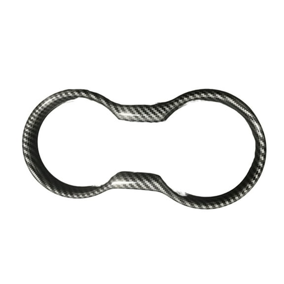 For MustangGT 2015-2021 Carbon Fiber Automobile Front Water Cup Holder Cover Frame Trim Stickers Car Accessories Durable