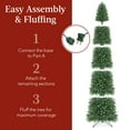 thumbnail image 5 of Best Choice Products 12ft Prelit Pencil Christmas Tree, Spruce Style Holiday Decor w/ 1,818 Tips, 700 Lights, Base, 5 of 8