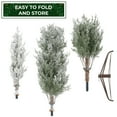 thumbnail image 7 of 7.5FT Pre-Lit Sparse Flocked Pine Artificial Holiday Christmas Tree, Warm White and Multicolor LED Lights with Sturdy Metal Stand, 7 of 7
