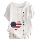 thumbnail image 1 of Camiseta Casual de Manga Corta con Botón de Cuello Redondo de las Mujeres, Tops Cortos para las Mujeres, 1 of 3