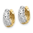 thumbnail image 2 of 14K Two-tone Textured Hoop Earrings TL1140, 2 of 3