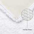 thumbnail image 5 of 31"x19" Soft Shaggy Microfiber Bath Mat with Non-Slip Rubber Backing, Super Absorbent Bathroom Rug, White, 5 of 5
