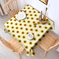 thumbnail image 2 of White Yellow Sunflower Pattern Square Tablecloth,Waterproof Square Table Cover,Wipeable Spillproof Washable Table Cover for Home Kitchen Party Decor 42"X42"(107x107cm), 2 of 6