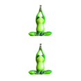 thumbnail image 1 of Bewildely Decoración de rana para un ambiente tranquilo, adecuado para cualquier ocasión, decoración de estatuilla, adorno para el hogar, Verde 1 2Conjunto, 1 of 6