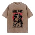 thumbnail image 2 of Camiseta Vintage lavada para hombre, ropa de calle de Hip Hop, Camiseta estampada de Anime, Harajuku, algodón, informal, manga corta, Tops Vintage sueltos, 2 of 5