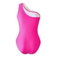 thumbnail image 4 of OSFVNOXV One Shoulder Swimsuits for Women Stretch Color Blocked Bathing Suit with Cover Up Wrap Sarong Pencil Skirts Beachwear, 4 of 8