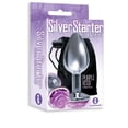 thumbnail image 3 of Sexy, Kinky Gift Set bundle of Catch the Bouquet, G-Spot, Silicone Dildo And Icon Brands The 9's, The Silver Starter, Rose, Floral Stainless Steel Butt Plug, Purple, 3 of 5