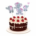 thumbnail image 5 of SHELLTON 48Pcs Pink Elephant Little Peanut Cupcake Toppers It Is A Girl Baby Shower Cupcake Picks Decoration Baby Girl Birthday Party Supplies, 5 of 6