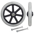 thumbnail image 1 of facefd 2x Roue avant Roulement 8 Pouces pour Fauteuils Roulants Rollators Déambulateurs Gris, 1 of 8