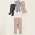 thumbnail image 4 of Hotiary Infant Toddler Girls Cotton Knit Leggings Kids Baby Solid Color Stretchy Waistband Lace Trim Leggings Trousers for 9 Months-6 Years, 4 of 6