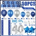 thumbnail image 2 of SPECOOL 40th Birthday Decorations, Navy Blue Silver 40th Birthday Balloon Garland Arch Kit with Happy Birthday Banner Number 30 balloons for Men Women 40th Birthday Party, 2 of 7