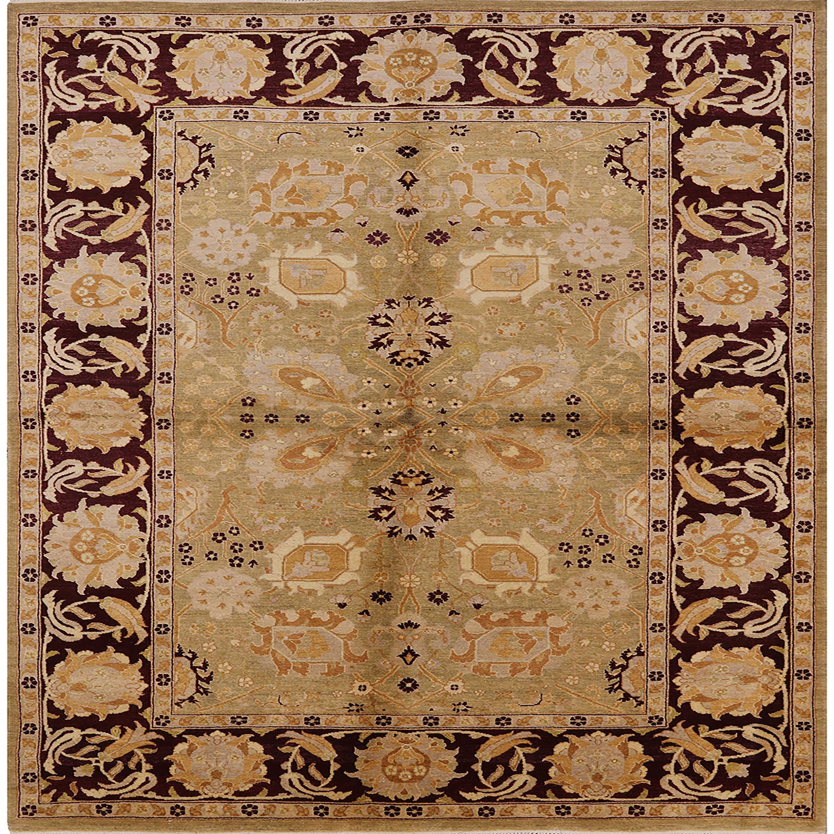 Ahgly Company Indoor Square Mid-Century Modern Brown Sand Brown ...