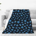 thumbnail image 1 of Balery Blue Octopus Manta de Felpa Suave y Acogedora – Cobija de Franela Aterciopelada para Cama, Lavable y Cálida para Sofá, Mascotas, Transpirable-40"x30", 1 of 7