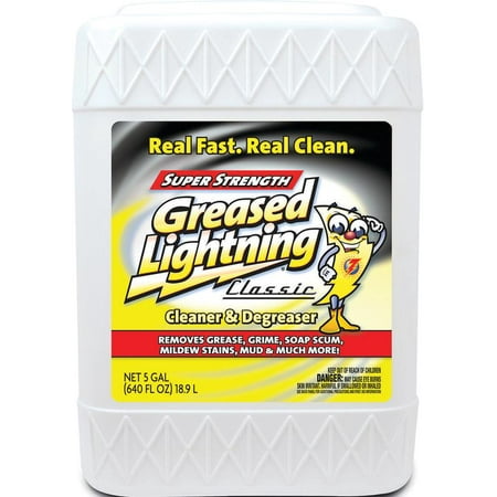 Greased Lightning 30108GRL Cleaner/Degreaser, 5 gal, Pail, Clear, Liquid, Clean Fresh