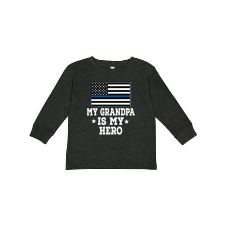 

Inktastic Police Officer Grandpa is my Hero Boys or Girls Long Sleeve Toddler T-Shirt