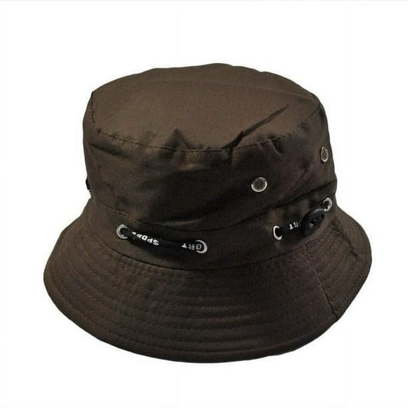 Men Women Unisex Bucket Hat Double Side Fishing Boonie Bush Cap Visor Sun Fish Hat Black