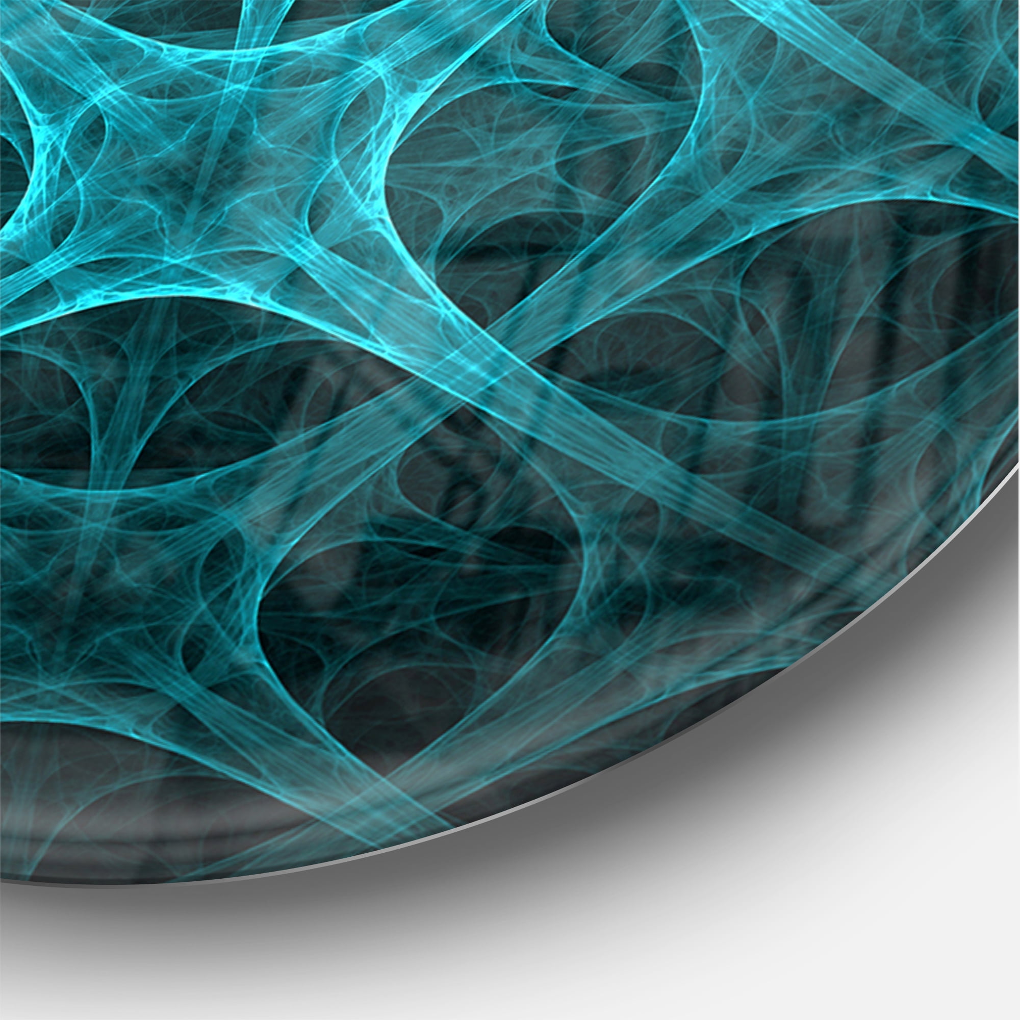 Designart 'Abstract blue ice flower ' Modern wall clock