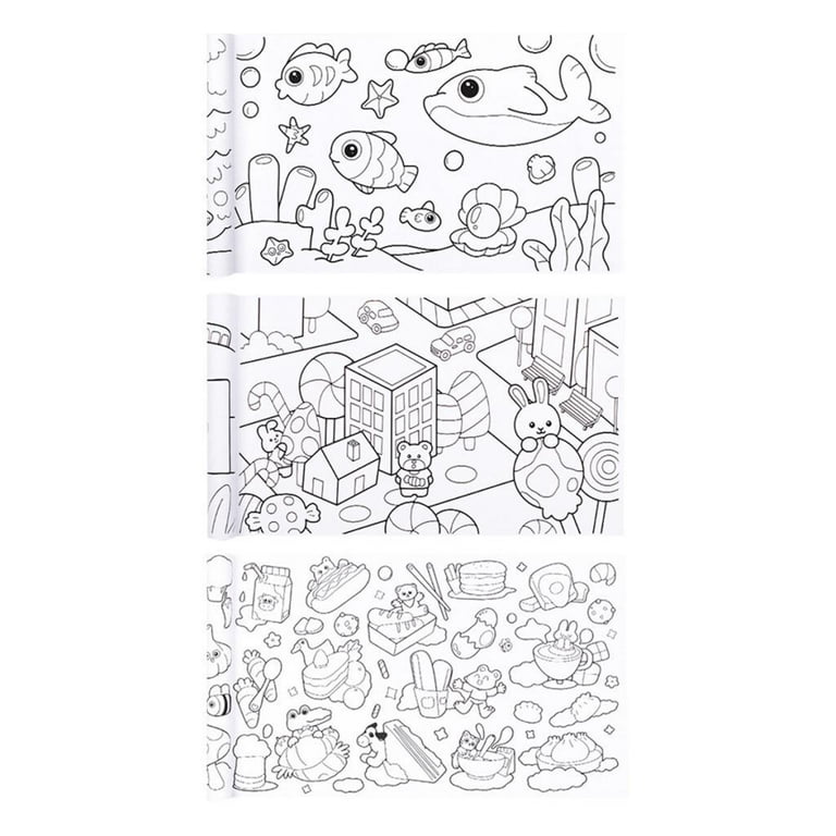 Children Coloring Paper Roll Table Wall Coloring Sheets Arts Crafts Activity Zoo, Size: 30cmX300cm