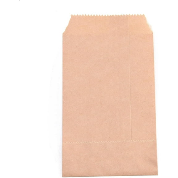 Generic 100 pc Kraft Paper Bags No Handles Storage Bags Rectangle Tan 15x8.3x0.02cm